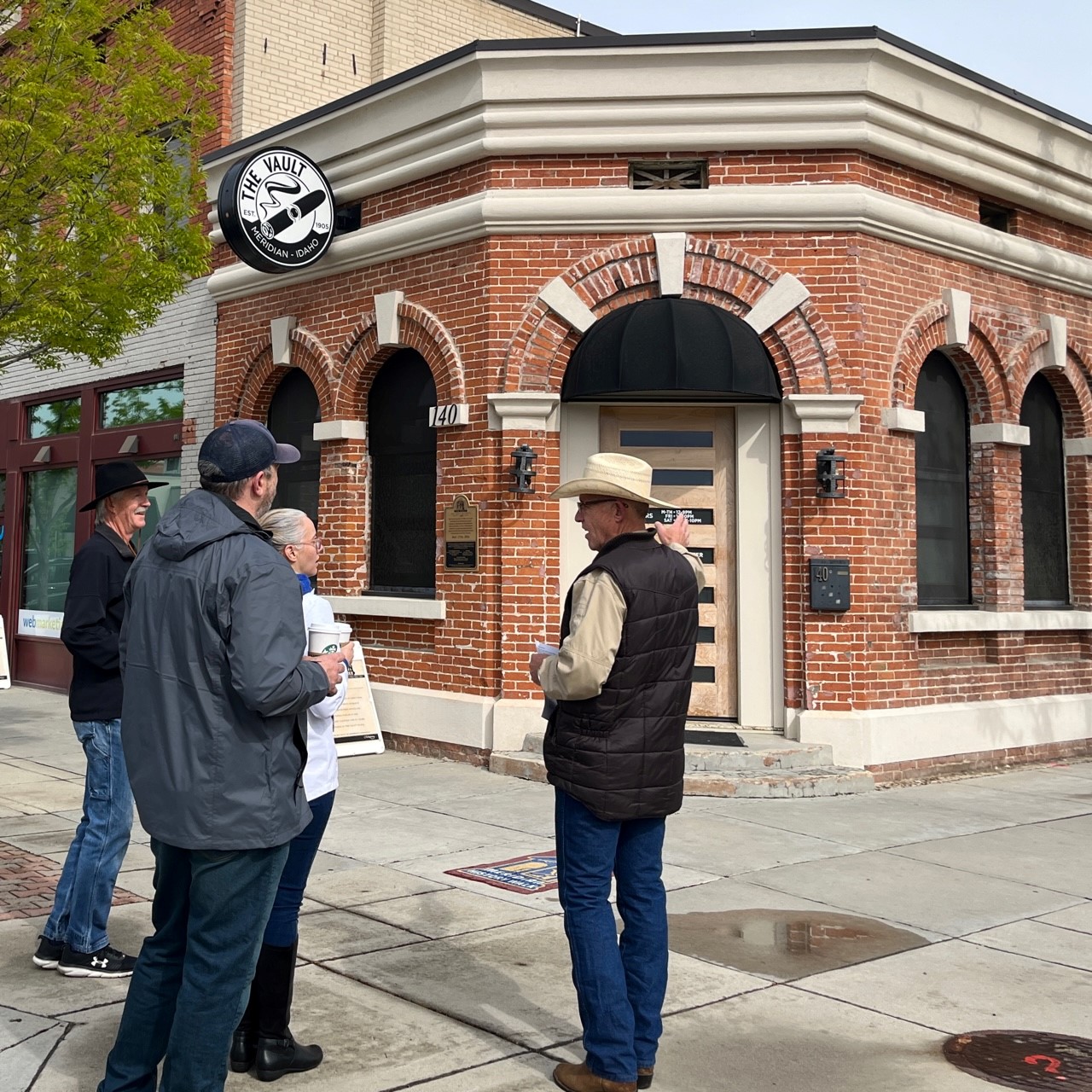 HPC President giving a historic walking tour of downtown Meridian