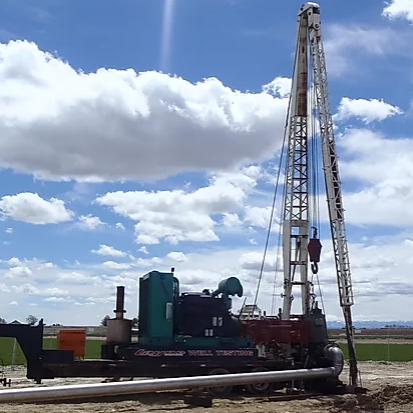 Water well test drilling